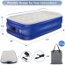 Racdde Twin Air Mattress with Built-in Pump & Pillow, Inflatable 18" Elevated Airbed with Soft Flocked Top, Air Mattress for Guests, Camping with 2-Year Guarantee - 74 x 39 x 18 Inches 