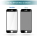 Racdde [Privacy Series] Anti-Spy iPhone 7 iPhone 8 Tempered Glass Screen Protector and Back Carbon Fiber Film for Apple iPhone 7, iPhone 8 Black Frame (1+1 Pack) 