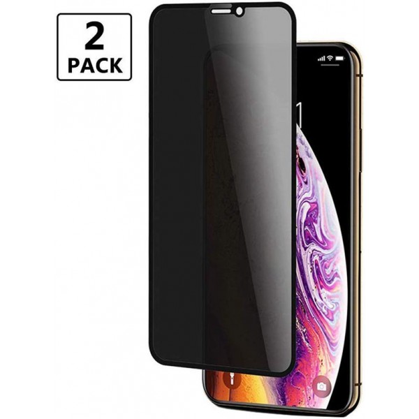 Racdde Privacy Screen Protector for iPhone 11 Pro/xs/x, Anti-spy Toughened Glass Film 5.8" Display 9H Easy To Install, Scratch Proof and Fingerprints Not Bubbles,2-Pack 