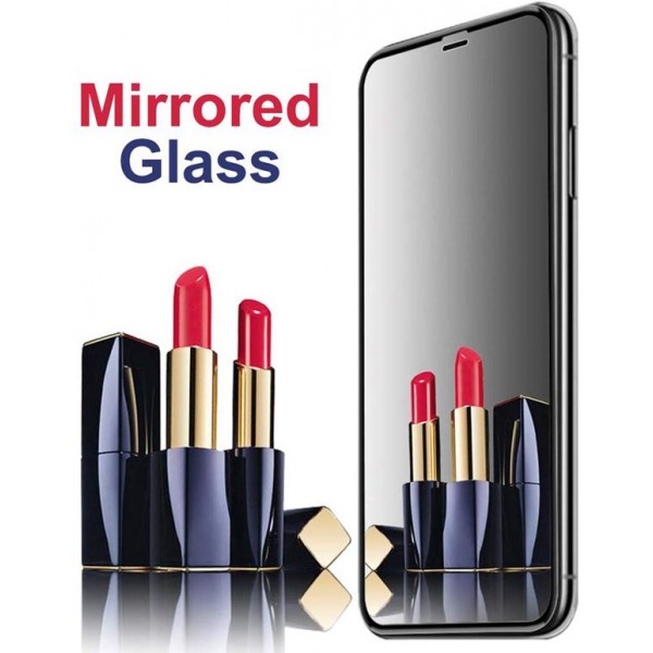 Racdde iPhone XR Mirror Screen Protector Tempered Glass Case Friendly HD 9H Hardness Anti-Scratch Full Coverage Mirrored Steel Film Mirror Screen Protector for iPhone XR 6.1” (1 Pack) 
