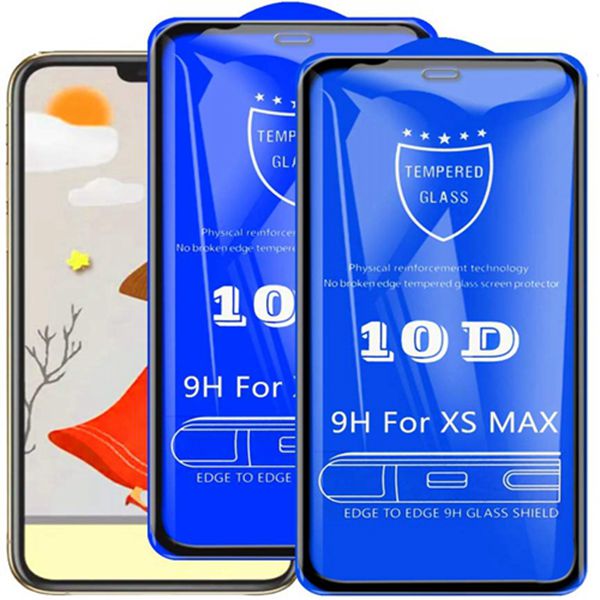 Racdde 2pack 【10D Full Coverage 】 i xs max Screen Protector Compatible with Apple iPhone xsmax Tempered Glass 9H on Steel Film Cover for Phone i-Phone 10xs sx 10s Xmax xmaxs Protective Glas 6.5inch (Black) 