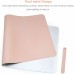 Racdde Multifunctional Office Desk Pad, Ultra Thin Waterproof PU Leather Mouse Pad, Dual Use Desk Writing Mat for Office/Home (31.5" x 15.7", Pink) 
