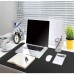 Racdde Desk Pad Protector 35" x 18", PU Leather Desk Mat Desk Blotters Mouse Pad Organizer with Comfortable Writing Surface for Office and Home(Black) 