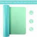 Racdde Waterproof Desk Pad Protector, 2019 Sewing Reinforcement Dual Sided PU Leather Mouse Mat Desk Blotter Pad, Desk Writing Mat for Office/Home (Green/Blue, 31.5x15.7x0.1inch) 