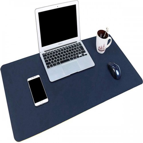 Racdde Multifunctional Office Desk Pad, 31.5" x 15.7" Ultra Thin Waterproof PU Leather Mouse Pad, Dual Use Desk Writing Mat for Office/Home (31.5" x 15.7", Blue) 