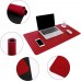 Racdde Multifunctional Office Desk Pad, Ultra Thin Waterproof PU Leather Mouse Pad, Dual Use Desk Writing Mat for Office/Home (31.5" x 15.7", Wind Red) 