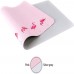 Racdde Office Desk Pad,Home Desk Mat - Dual Sided Waterproof PU Leather - Extended Mouse Pad for Gaming - Smooth Writing Blotter - Desk Decor Non-Slip Spill-Resistant (Pink-Flamingo)