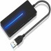 Racdde USB 3.0 Hub, Ultra Slim 3-Port USB 3.0 Data Hub with SD/TF Card Reader Ports and LED Indicator, Black 
