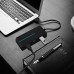 Racdde 4-Port USB 3.0 Ultra Slim Data Hub (5Gbps Transfer Speed) for Mac and Windows, Ultrabook and Laptop (Black) 