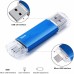 Racdde 32 GB Flash Drive Micro USB + USB Flash Drive 2.0 Memory Stick Dual Thumb Drive 32 GB Pendrive for Android Phone,PC, Laptop,Tablet (Blue, with Logo) 