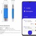 Racdde 32 GB Flash Drive Micro USB + USB Flash Drive 2.0 Memory Stick Dual Thumb Drive 32 GB Pendrive for Android Phone,PC, Laptop,Tablet (Blue, with Logo) 