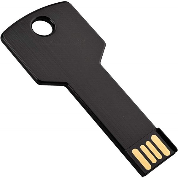 Racdde 32GB USB Flash Drive, Metal Key Shaped 2.0 USB Memory Stick Pen Drive Black