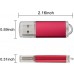 Racdde 10 X 16GB USB 2.0 Flash Drive Package Deal Memory Stick Thumb Storage Pen Disk in Red (16GB, Red)