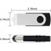 Racdde 128MB USB Flash Drive Small-Capacity Flash Drives Keychain Design Thumb Drive Swivel Memroy Stick Pen Drive 20PCS 