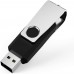 Racdde  Wholesale 50 Pack 8GB Flash Drive Custom Logo Thumb Drive Flash Drives Swivel Memory Stick, Black 