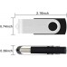 Racdde 64GB USB 2.0 Flash Drives 10 PCS Memory Stick Swivel Thumb Drives Pen Drives (Mixcolored) 