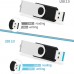 Racdde 64GB USB 2.0 Flash Drives 10 PCS Memory Stick Swivel Thumb Drives Pen Drives (Mixcolored) 