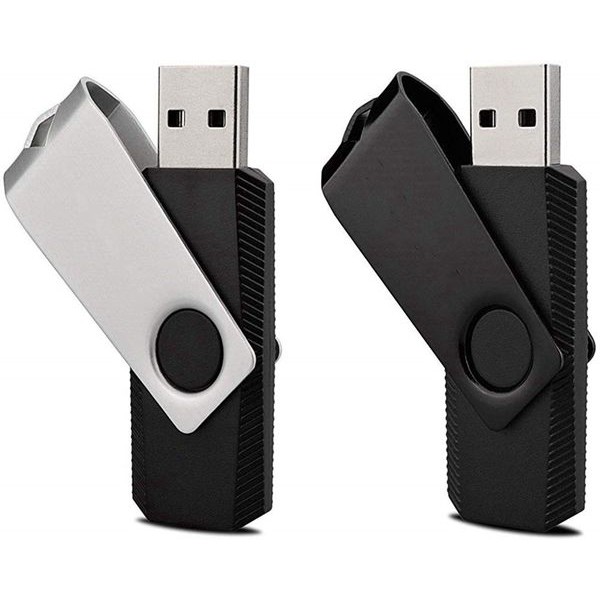  Racdde2 Pack 32GB USB 3.0 Flash Drives Fold Storage Thumb Drive Memory Stick Swivel Design, Black 