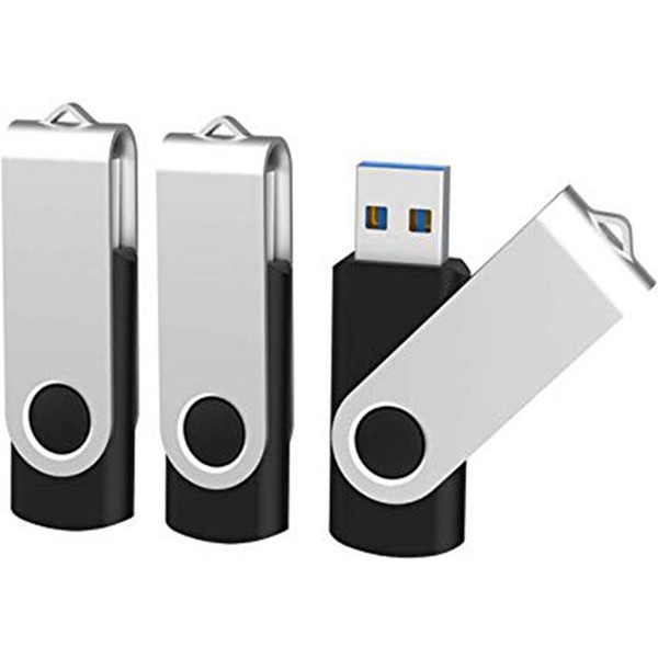 Racdde 3 X 32GB USB 3.0 Flash Drive 32 GB Thumb Dirve Swivel Jump Drive 