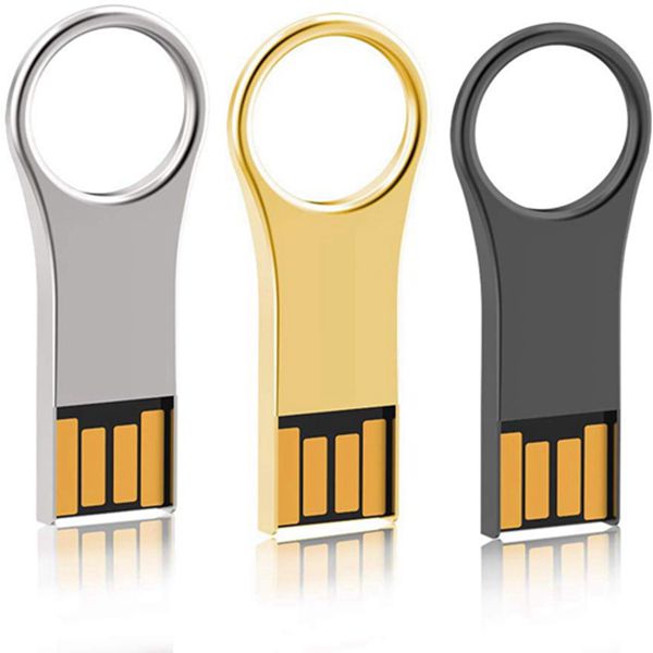 Racdde 3 X 16GB Portable USB Flash Drive Waterproof Metal Memory Stick Thumb Drive Pen Disk (3 Mixed Color: Black,Silver,Gold) 
