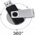 Racdde Bulk USB Flash Drive 100PCS 16GB Flash Drive Thumb Drive Swivel Memory Stick, Black 