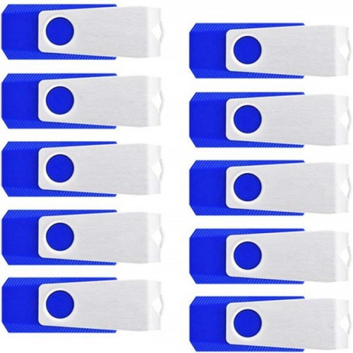 Racdde 10 Pack 16GB USB Flash Drive Thumb Drive-Bulk Pack- USB 2.0 in Blue 