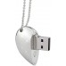 Racdde 64GB Heart-Shape Pendant USB Flash Drive Cordiform USB2.0 Memory Stick Heart Flash Drive, Pink 