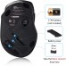 Racdde MM057 2.4G Wireless Mouse Portable Mobile Optical Mouse with USB Receiver, 5 Adjustable DPI Levels, 6 Buttons for Notebook, PC, Laptop, Computer, Macbook - Black 