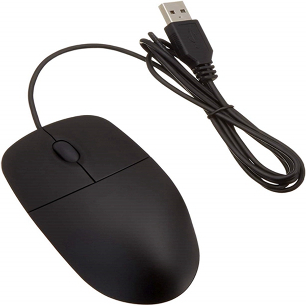 Racdde 3-Button USB Wired Computer Mouse (Black), 1-Pack 