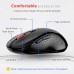 Racdde Computer Wireless Mouse, 2.4G Portable USB Mouse Ergonomic Mouse- Fit Your Hand Nicely, 5 Adjustable DPI Levels, Page Down/Up Buttons, 20 Months Battery Life, Designed for PC, Desktop, Laptop 