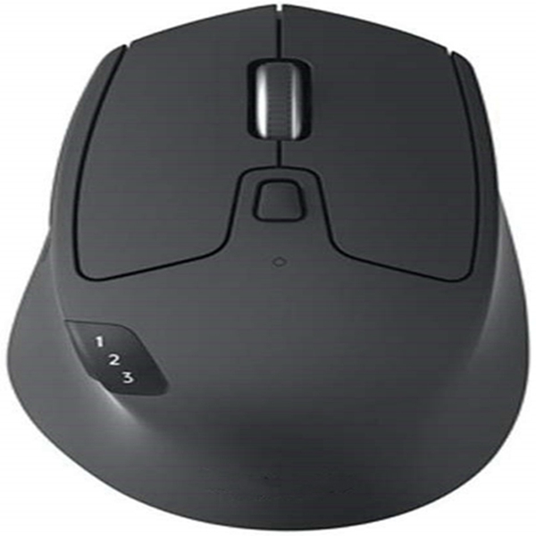 Racdde M720 Triathalon Multi-Device Wireless Mouse – Easily Move Text, Images and Files Between 3 Windows and Apple Mac Computers Paired with Bluetooth or USB, Hyper-Fast Scrolling, Black 