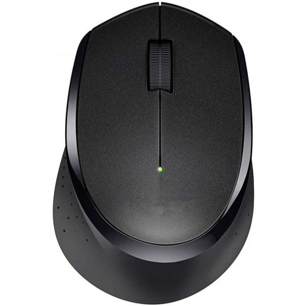 Racdde M330 Silent Plus Wireless Mouse – Enjoy Same Click Feel with 90% Less Click Noise, 2 Year Battery Life, Ergonomic Right-hand Shape for Computers and Laptops, USB Unifying Receiver, Black 