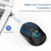 Racdde Wireless Mouse for Laptop, Portable Ergonomic Mouse- Match Your Hand Better, 3 Adjustable DPI Levels, Power On-Off Switch, Up to 18 Months Battery Life, USB Computer Mouse for both Hand-Black 