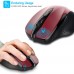 Racdde Pro 2.4G Ergonomic Wireless Optical Mouse with USB Nano Receiver for Laptop,PC,Computer,Chromebook,Notebook,6 Buttons,24 Months Battery Life, 2600 DPI, 5 Adjustment Levels 