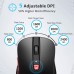 Racdde Wireless Mouse, 2.4G Portable Ergonomic Optical Mouse, 6 Buttons 5 Adjustable DPI -50% Higher Work Efficiency, A Long Battery Life for Laptop, Notebook, PC, Mac-Black 