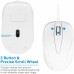 Racdde USB Wired Mouse with 3 Button, Scroll Wheel, & 5 Foot Long Cord, Compatible with Apple Macbook Pro / Air, iMac, Mac Mini, Laptops, Desktop Computer, & Windows PC (TURBO) 