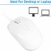 Racdde USB Wired Mouse with 3 Button, Scroll Wheel, & 5 Foot Long Cord, Compatible with Apple Macbook Pro / Air, iMac, Mac Mini, Laptops, Desktop Computer, & Windows PC (TURBO) 