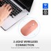 Rechargeable Wireless Mouse, Racdde Mute Silent Click Mini Noiseless Optical Mice,Ultra Thin 1600 DPI for Notebook,PC,Laptop,Computer,MacBook (Rose Gold) 