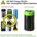 Racdde Rechargeable CR123a Lithium-ion Battery 3.7V 750mAh 4Pack and Arlo Battery Charger for Arlo Security Camera VMC3030 VMK3200 VMS3330 3430 3530 