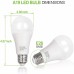 Racdde 100W Equivalent A19 LED Light Bulb, 16W, 5000K Daylight, 1600LM, E26 Medium Base, Dimmable, UL Listed (6 Pack) 