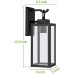 Racdde Outdoor Wall Sconce, Matte Black Wall Light Fixtures, Architectural Fixture with Clear Glass Shade ETL List for Entryway, Porch, Doorway 