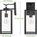 Racdde Outdoor Wall Lantern with ST19 LED Bulb,2700K,60W Equivalent, Matte Black Wall Light Fixtures, Architectural Wall Sconce with Clear Glass Shade for Entryway, Porch, Doorway, ETL Listed,2 Pack 