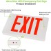 Racdde Ultra Slim LED Exit Sign, Red Letter Emergency exit Lights, 120V-277V Universal Mounting Double Face - 4 Pack 