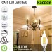 Racdde E12 Candelabra LED Bulb, Bent Tip Chandelier Light Bulb, 350LM, 2700K Soft White, 4.5W=40W, Dimmable, UL Listed (6 Pack) 