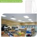 Racdde 2x2 FT White LED Flat Panel Troffer Light, 40W 5000K Recessed Edge-Lit Drop Ceiling Light, 4200lm Lay in Fixture for Office, 0-10V Dimmable, 3-Lamp F17T8 Fixture Replacement, 6 Pack 