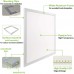 Racdde 2x2 FT White LED Flat Panel Troffer Light, 40W 5000K Recessed Edge-Lit Drop Ceiling Light, 4200lm Lay in Fixture for Office, 0-10V Dimmable, 3-Lamp F17T8 Fixture Replacement, 6 Pack 