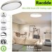 Racdde 32 Inch Oval LED Ceiling Light, 35W [300W Equivalent] 3100Lm 4000K BN Finish Dimmable Saturn Flushmount Ceiling Light for Bedroom, Restroom, Walk in Closet, Washroom, Living Room 