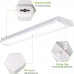 Racdde 4FT 60W LED Commercial Wraparound Shop Light Fixture 6000lm Low Bay Linear Flushmount Office Ceiling [4 lamp 32W Fluorescent Equivalent] 5000K Daylight White ETL Listed- 4 Pack 