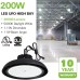 Racdde 200W UFO LED High Bay Light Fixture, 26000lm 1-10V Dimmable 5000K UL, DLC Complied [400W/750W MH/HPS Equiv.] Motion Sensor Optional, 10 Years Warranty Commercial Warehouse/Outdoor Area Light 
