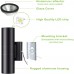 Racdde 20W Outdoor LED Wall Mount Cylinder Light, Aluminum Finish Wall Sconce Lighting, 1400lm, 3000K Waterproof Up and Down Architectural Fixture, for Door Way, Corridor, Garage - 2 Pack 